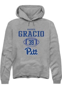Maverick Gracio  Rally Pitt Panthers Mens Graphite NIL Sport Icon Long Sleeve Hoodie