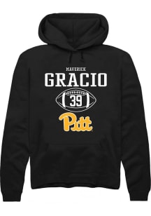 Maverick Gracio  Rally Pitt Panthers Mens Black NIL Sport Icon Long Sleeve Hoodie