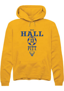 Noah Hall  Rally Pitt Panthers Mens Gold NIL Sport Icon Long Sleeve Hoodie