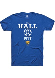 Noah Hall  Pitt Panthers Blue Rally NIL Sport Icon Short Sleeve T Shirt