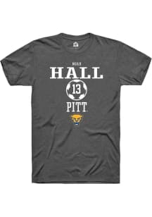 Noah Hall  Pitt Panthers Dark Grey Rally NIL Sport Icon Short Sleeve T Shirt