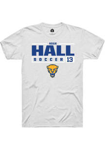 Noah Hall  Pitt Panthers White Rally NIL Stacked Box Short Sleeve T Shirt