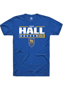 Noah Hall  Pitt Panthers Blue Rally NIL Stacked Box Short Sleeve T Shirt