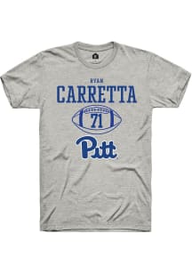 Ryan Carretta  Pitt Panthers Ash Rally NIL Sport Icon Short Sleeve T Shirt