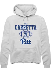 Ryan Carretta  Rally Pitt Panthers Mens White NIL Sport Icon Long Sleeve Hoodie