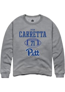Ryan Carretta  Rally Pitt Panthers Mens Graphite NIL Sport Icon Long Sleeve Crew Sweatshirt