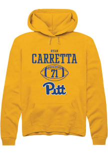 Ryan Carretta  Rally Pitt Panthers Mens Gold NIL Sport Icon Long Sleeve Hoodie