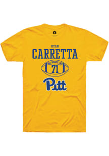 Ryan Carretta  Pitt Panthers Gold Rally NIL Sport Icon Short Sleeve T Shirt