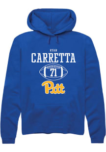 Ryan Carretta  Rally Pitt Panthers Mens Blue NIL Sport Icon Long Sleeve Hoodie