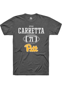 Ryan Carretta  Pitt Panthers Dark Grey Rally NIL Sport Icon Short Sleeve T Shirt