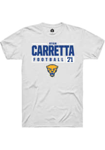 Ryan Carretta  Pitt Panthers White Rally NIL Stacked Box Short Sleeve T Shirt