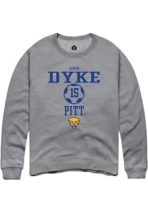 Zahir Dyke  Rally Pitt Panthers Mens Graphite NIL Sport Icon Long Sleeve Crew Sweatshirt