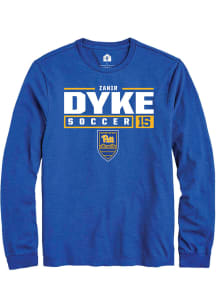 Zahir Dyke  Pitt Panthers Blue Rally NIL Stacked Box Long Sleeve T Shirt