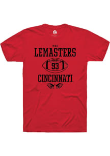 Max Lemasters  Cincinnati Bearcats Red Rally NIL Sport Icon Short Sleeve T Shirt