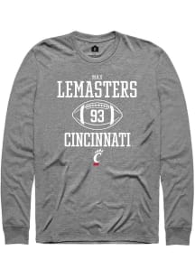 Max Lemasters  Cincinnati Bearcats Graphite Rally NIL Sport Icon Long Sleeve T Shirt