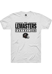Max Lemasters  Cincinnati Bearcats White Rally NIL Stacked Box Short Sleeve T Shirt