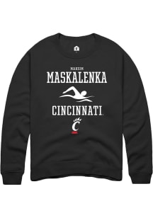 Maksim Maskalenka  Rally Cincinnati Bearcats Mens Black NIL Sport Icon Long Sleeve Crew Sweatshirt