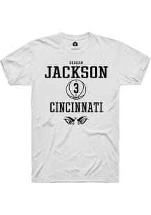 Reagan Jackson  Cincinnati Bearcats White Rally NIL Sport Icon Short Sleeve T Shirt