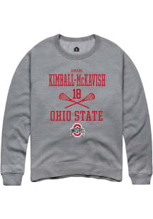 Amani Kimball-McKavish  Rally Ohio State Buckeyes Mens Graphite NIL Sport Icon Long Sleeve Crew Sw..