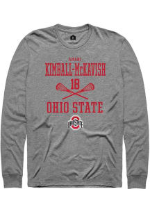 Amani Kimball-McKavish  Ohio State Buckeyes Graphite Rally NIL Sport Icon Long Sleeve T Shirt