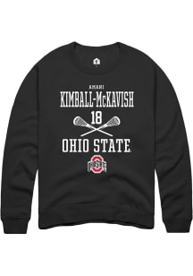 Amani Kimball-McKavish  Rally Ohio State Buckeyes Mens Black NIL Sport Icon Long Sleeve Crew Sweat..