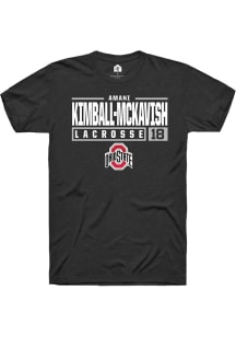 Amani Kimball-McKavish  Ohio State Buckeyes Black Rally NIL Stacked Box Short Sleeve T Shirt
