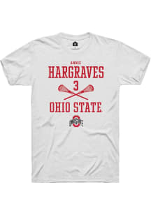 Annie Hargraves  Ohio State Buckeyes White Rally NIL Sport Icon Short Sleeve T Shirt