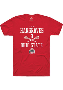 Annie Hargraves  Ohio State Buckeyes Red Rally NIL Sport Icon Short Sleeve T Shirt