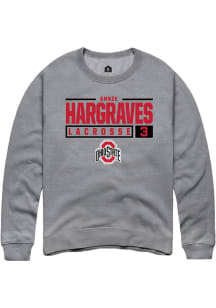 Annie Hargraves  Rally Ohio State Buckeyes Mens Graphite NIL Stacked Box Long Sleeve Crew Sweatshi..