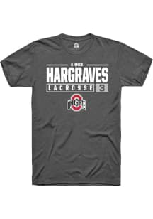 Annie Hargraves  Ohio State Buckeyes Dark Grey Rally NIL Stacked Box Short Sleeve T Shirt