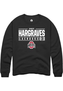 Annie Hargraves  Rally Ohio State Buckeyes Mens Black NIL Stacked Box Long Sleeve Crew Sweatshirt