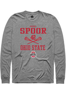 Annika Spoor  Ohio State Buckeyes Graphite Rally NIL Sport Icon Long Sleeve T Shirt