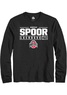 Annika Spoor  Ohio State Buckeyes Black Rally NIL Stacked Box Long Sleeve T Shirt