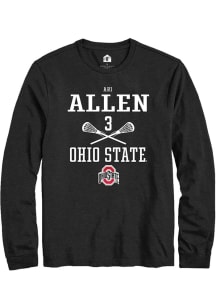 Ari Allen  Ohio State Buckeyes Black Rally NIL Sport Icon Long Sleeve T Shirt