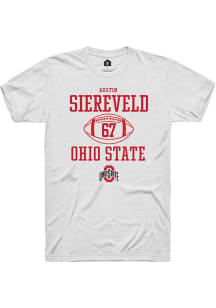 Austin Siereveld  Ohio State Buckeyes White Rally NIL Sport Icon Short Sleeve T Shirt
