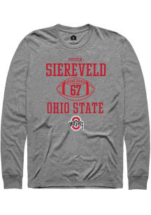 Austin Siereveld  Ohio State Buckeyes Graphite Rally NIL Sport Icon Long Sleeve T Shirt