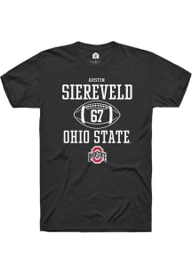 Austin Siereveld  Ohio State Buckeyes Black Rally NIL Sport Icon Short Sleeve T Shirt