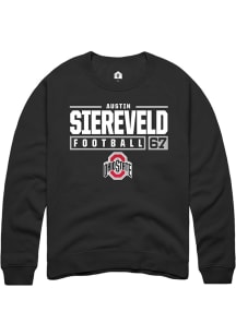 Austin Siereveld  Rally Ohio State Buckeyes Mens Black NIL Stacked Box Long Sleeve Crew Sweatshirt