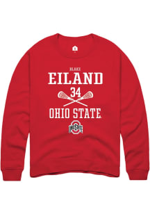 Blake Eiland  Rally Ohio State Buckeyes Mens Red NIL Sport Icon Long Sleeve Crew Sweatshirt