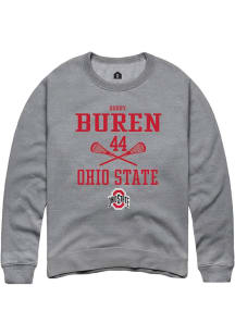 Bobby Van Buren  Rally Ohio State Buckeyes Mens Graphite NIL Sport Icon Long Sleeve Crew Sweatshir..