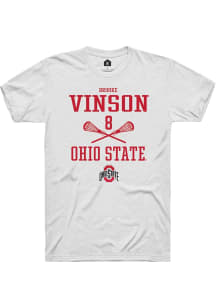 Brooke Vinson  Ohio State Buckeyes White Rally NIL Sport Icon Short Sleeve T Shirt