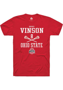 Brooke Vinson  Ohio State Buckeyes Red Rally NIL Sport Icon Short Sleeve T Shirt
