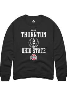 Bruce Thornton  Rally Ohio State Buckeyes Mens Black NIL Sport Icon Long Sleeve Crew Sweatshirt