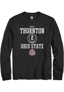 Bruce Thornton  Ohio State Buckeyes Black Rally NIL Sport Icon Long Sleeve T Shirt