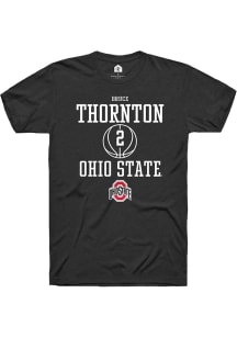 Bruce Thornton  Ohio State Buckeyes Black Rally NIL Sport Icon Short Sleeve T Shirt