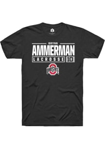 Brynn Ammerman  Ohio State Buckeyes Black Rally NIL Stacked Box Short Sleeve T Shirt