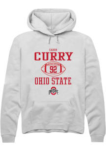 Caden Curry  Rally Ohio State Buckeyes Mens White NIL Sport Icon Long Sleeve Hoodie