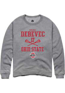 Chelsea Debevec  Rally Ohio State Buckeyes Mens Graphite NIL Sport Icon Long Sleeve Crew Sweatshir..