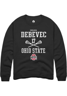 Chelsea Debevec  Rally Ohio State Buckeyes Mens Black NIL Sport Icon Long Sleeve Crew Sweatshirt