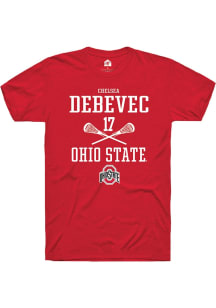 Chelsea Debevec  Ohio State Buckeyes Red Rally NIL Sport Icon Short Sleeve T Shirt